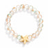 Support Clean Ocean Project Starfish Bracelet - Recycled 8mm Frosted Gold-Speckled Glass Beads - image 7