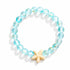 Support Clean Ocean Project Starfish Bracelet - Recycled 8mm Frosted Gold-Speckled Glass Beads - image 13