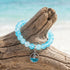 Tropical Fish Charm Bracelet - Blue Crackle Recycled 8mm Glass Beads  | Save Marine Life - image 5
