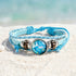 Seahorse Bracelet - Ocean Conservation Bracelet | Save The Seahorses & Protect Marine Life - Blue - 6.69"+1.97"/17+5cm - image 2