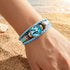 For Dolphin Lovers - Braided Blue Leather Boho Recycled Bracelet | Support Clean Ocean Project - image 5