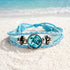 Ocean Cleanup Bracelet - Turtle Charm Bracelet Made From Upcycled Marine Debris - Blue - 6.69"+1.97"/17+5cm - image 2