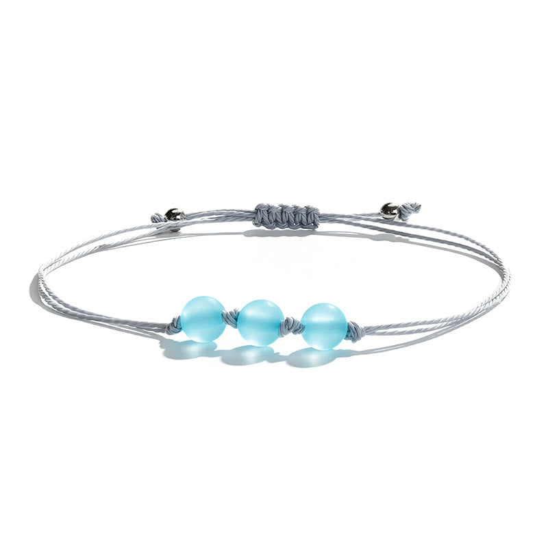 3 Wishes For The Ocean Guardian Braided Bracelet - Recycled Sea Glass Made From Ocean Waste - image 5