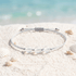 3 Wishes For The Ocean Guardian Braided Bracelet - Recycled Sea Glass Made From Ocean Waste - White - Adjustable (Max 11.6inch / 29.5cm) - image 6