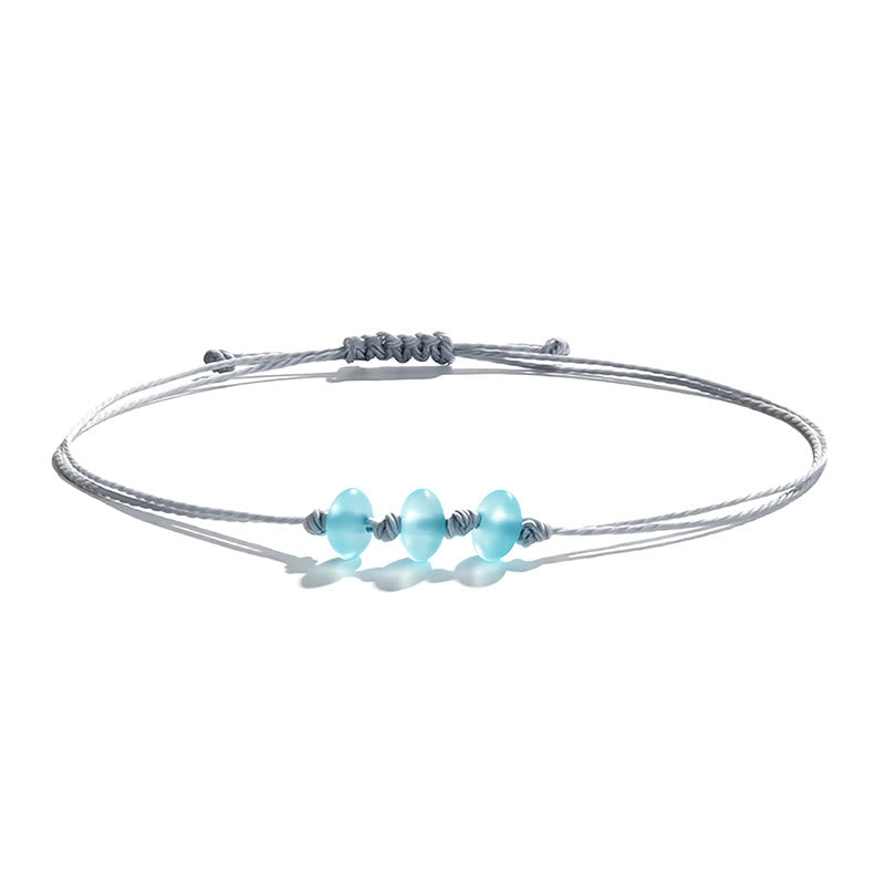 The Ocean Trinity Braided Bracelet - Recycled Sea Glass Beads For Saving Marine Animals - image 4