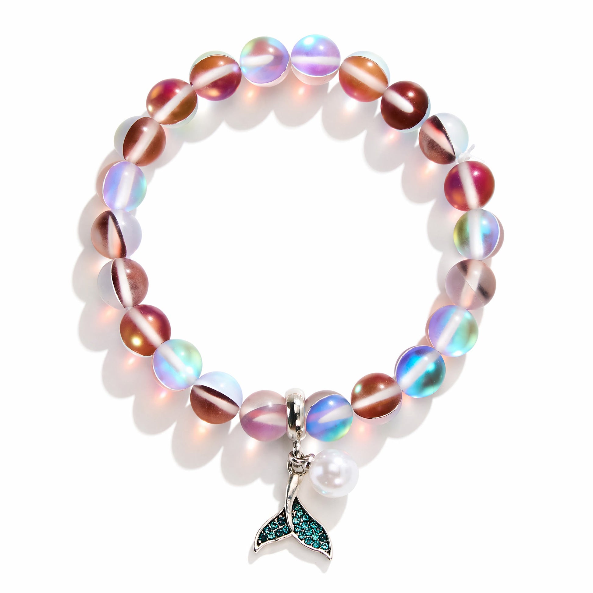 Save The Ocean Whale Bracelet - Recycled 8mm Frosted Sea Glass Beads With Whale Tail Charm - image 27