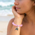Save The Ocean Whale Bracelet - Recycled 8mm Frosted Sea Glass Beads With Whale Tail Charm - image 23