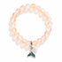 Save The Ocean Whale Bracelet - Recycled 8mm Frosted Sea Glass Beads With Whale Tail Charm - image 18