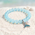 Save The Ocean Whale Bracelet - Recycled 8mm Frosted Sea Glass Beads With Whale Tail Charm - image 5