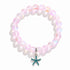 Supports Ocean Conservation Sea Stars Bracelet - Recycled 8mm Frosted Sea Glass Beads With Starfish Charm - image 21