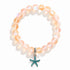 Supports Ocean Conservation Sea Stars Bracelet - Recycled 8mm Frosted Sea Glass Beads With Starfish Charm - image 18