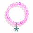 Supports Ocean Conservation Sea Stars Bracelet - Recycled 8mm Frosted Sea Glass Beads With Starfish Charm - image 24