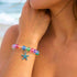 Supports Ocean Conservation Sea Stars Bracelet - Recycled 8mm Frosted Sea Glass Beads With Starfish Charm - image 11