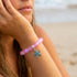 Supports Ocean Conservation Sea Stars Bracelet - Recycled 8mm Frosted Sea Glass Beads With Starfish Charm - image 23