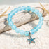Supports Ocean Conservation Sea Stars Bracelet - Recycled 8mm Frosted Sea Glass Beads With Starfish Charm - image 5