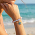 Supports Ocean Conservation Sea Stars Bracelet - Recycled 8mm Frosted Sea Glass Beads With Starfish Charm - image 26