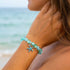 Supports Ocean Conservation Sea Stars Bracelet - Recycled 8mm Frosted Sea Glass Beads With Starfish Charm - image 14