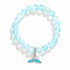 Ocean Guardian Protect Whale Bracelet - Recycled 8mm Frosted Sea Glass Beads With Whale Tail - image 0