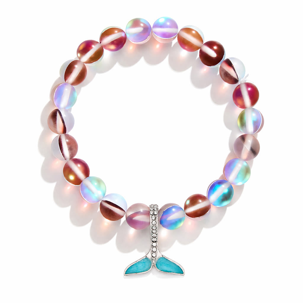 Ocean Guardian Protect Whale Bracelet - Recycled 8mm Frosted Sea Glass Beads With Whale Tail - image 27