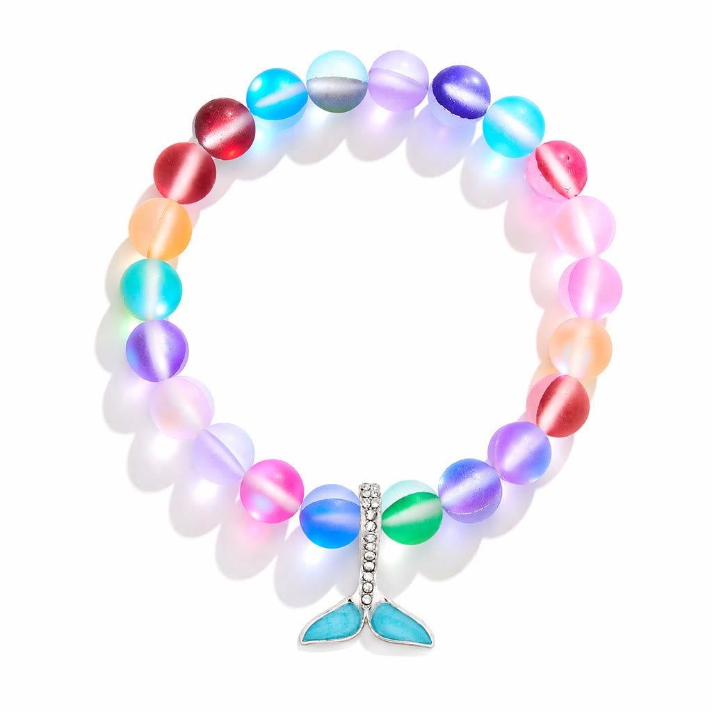 Ocean Guardian Protect Whale Bracelet - Recycled 8mm Frosted Sea Glass Beads With Whale Tail - image 12