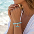 Ocean Guardian Protect Whale Bracelet - Recycled 8mm Frosted Sea Glass Beads With Whale Tail - image 1