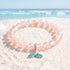 Ocean Guardian Protect Whale Bracelet - Recycled 8mm Frosted Sea Glass Beads With Whale Tail - Yellow - Approx. 6.93"/17.6cm - image 16