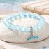 Ocean Guardian Protect Whale Bracelet - Recycled 8mm Frosted Sea Glass Beads With Whale Tail - image 6