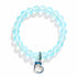 Ocean Guardian Dolphin Bracelet - Handmade Recycled 8mm Frosted Sea Glass Beads With Dolphin Charm - image 0