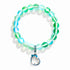 Ocean Guardian Dolphin Bracelet - Handmade Recycled 8mm Frosted Sea Glass Beads With Dolphin Charm - image 15