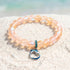 Ocean Guardian Dolphin Bracelet - Handmade Recycled 8mm Frosted Sea Glass Beads With Dolphin Charm - Yellow - Approx. 6.93"/17.6cm - image 16