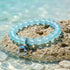 Ocean Guardian Dolphin Bracelet - Handmade Recycled 8mm Frosted Sea Glass Beads With Dolphin Charm - image 6
