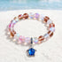 Ocean Conservation Turtle Bracelet For Sea Turtle Lovers - Recycled 8mm Frosted Sea Glass Beads - Red - Approx. 6.93"/17.6cm - image 25