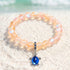 Ocean Conservation Turtle Bracelet For Sea Turtle Lovers - Recycled 8mm Frosted Sea Glass Beads - Yellow - Approx. 6.93"/17.6cm - image 16
