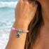 Ocean Conservation Turtle Bracelet For Sea Turtle Lovers - Recycled 8mm Frosted Sea Glass Beads - image 14