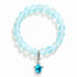 Save Marine Animals Turtle Bracelet - Recycled 8mm Frosted Sea Glass Beads With Crystal Turtle Pendant - image 0
