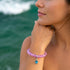 Save Marine Animals Turtle Bracelet - Recycled 8mm Frosted Sea Glass Beads With Crystal Turtle Pendant - image 22