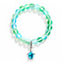 Save Marine Animals Turtle Bracelet - Recycled 8mm Frosted Sea Glass Beads With Crystal Turtle Pendant - image 8