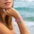 Save Marine Animals Turtle Bracelet - Recycled 8mm Frosted Sea Glass Beads With Crystal Turtle Pendant - image 10