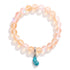 Supports Marine Life Ocean Drop Bracelet - Recycled 8mm Frosted Sea Glass Beads With Blue Teardrop Charm - image 18