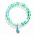 Supports Marine Life Ocean Drop Bracelet - Recycled 8mm Frosted Sea Glass Beads With Blue Teardrop Charm - image 9