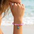 Supports Marine Life Ocean Drop Bracelet - Recycled 8mm Frosted Sea Glass Beads With Blue Teardrop Charm - image 23