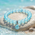 Aqua Blue Conch Bracelet - Recycled 8mm Frosted Sea Glass Beads That Save Marine Life - image 6