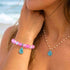 Aqua Blue Conch Bracelet - Recycled 8mm Frosted Sea Glass Beads That Save Marine Life - image 23