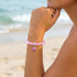 Pink Tropical Fish Bracelet - Recycled 8mm Frosted Sea Glass Beads For Ocean Conservation - image 23