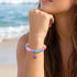 Pink Tropical Fish Bracelet - Recycled 8mm Frosted Sea Glass Beads For Ocean Conservation - image 14