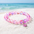 Pink Tropical Fish Bracelet - Recycled 8mm Frosted Sea Glass Beads For Ocean Conservation - image 5