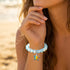 Colorful Turtle Charm Bracelet - Recycled 8mm Frosted Sea Glass Beads From Ocean Trash To Treasure - image 11