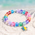 Colorful Turtle Charm Bracelet - Recycled 8mm Frosted Sea Glass Beads From Ocean Trash To Treasure - image 6