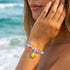 Colorful Turtle Charm Bracelet - Recycled 8mm Frosted Sea Glass Beads From Ocean Trash To Treasure - image 26