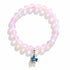 Save The Fish Blue Pufferfish Bracelet - Recycled 8mm Frosted Sea Glass Beads With Blue Fish Pendant - image 21